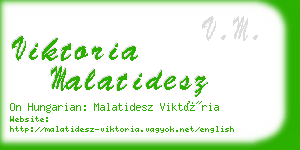 viktoria malatidesz business card